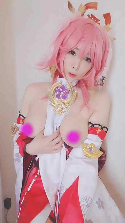 COS YuiOkada 巨乳八重神子9V【3.9G】